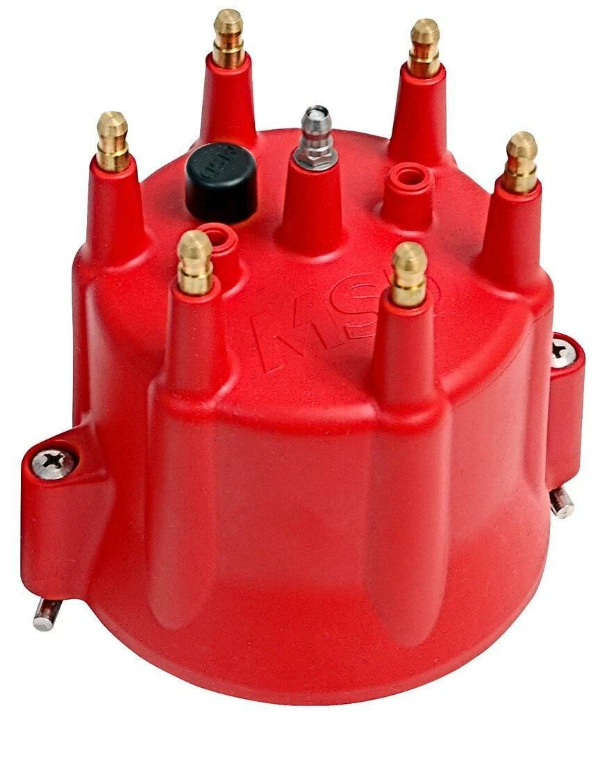 Chevy MSD 6 Cylinder HEI Distributor Cap w_Retainer - 8014